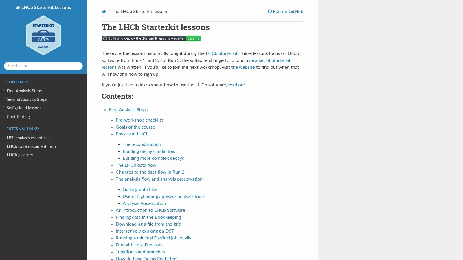 Starterkit Lessons screenshot