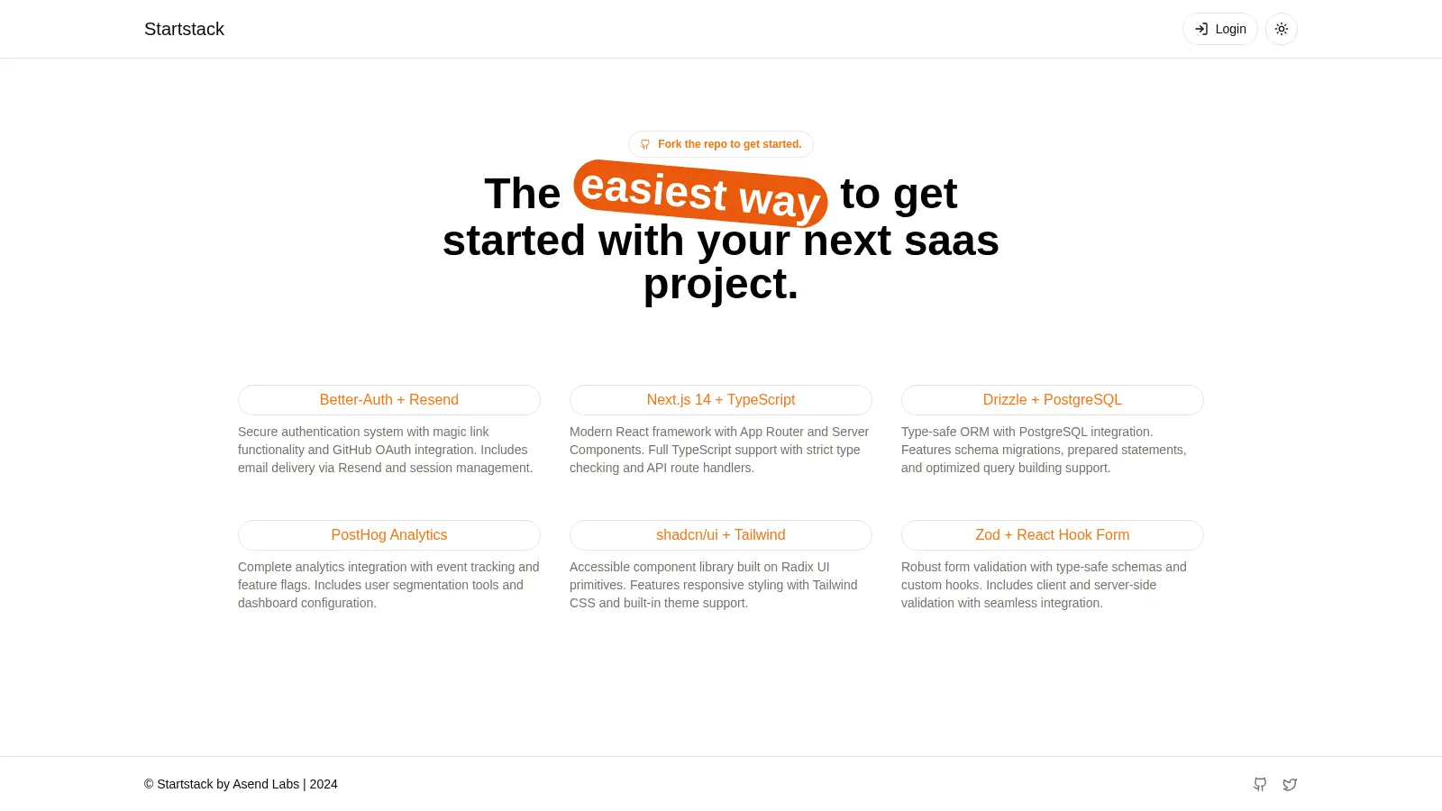 Startstack screenshot