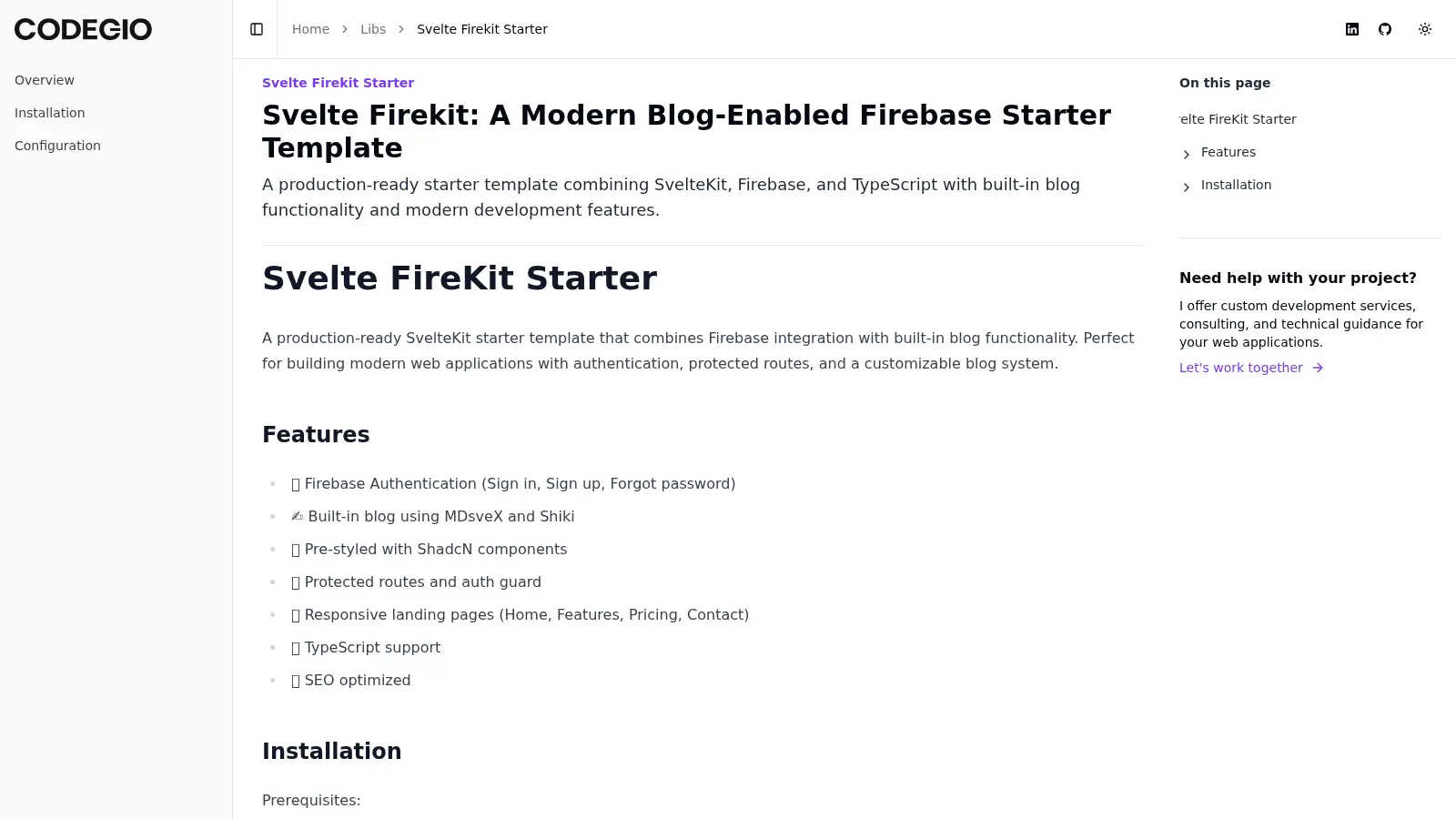 Svelte Firekit Starter screenshot