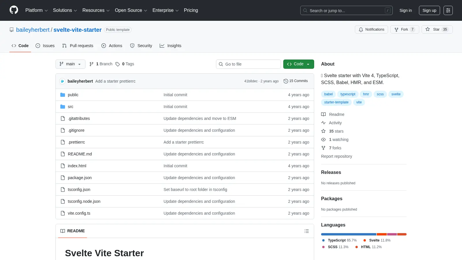 Svelte Vite Starter screenshot