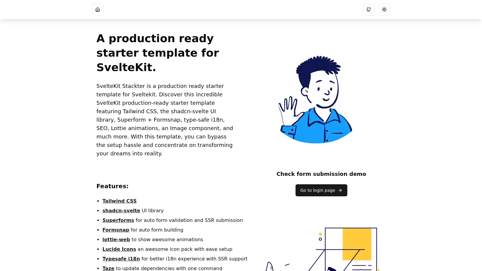 Sveltekit Stackter screenshot