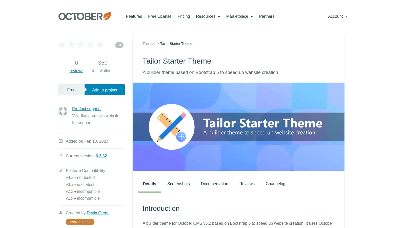 Tailor Starter screenshot
