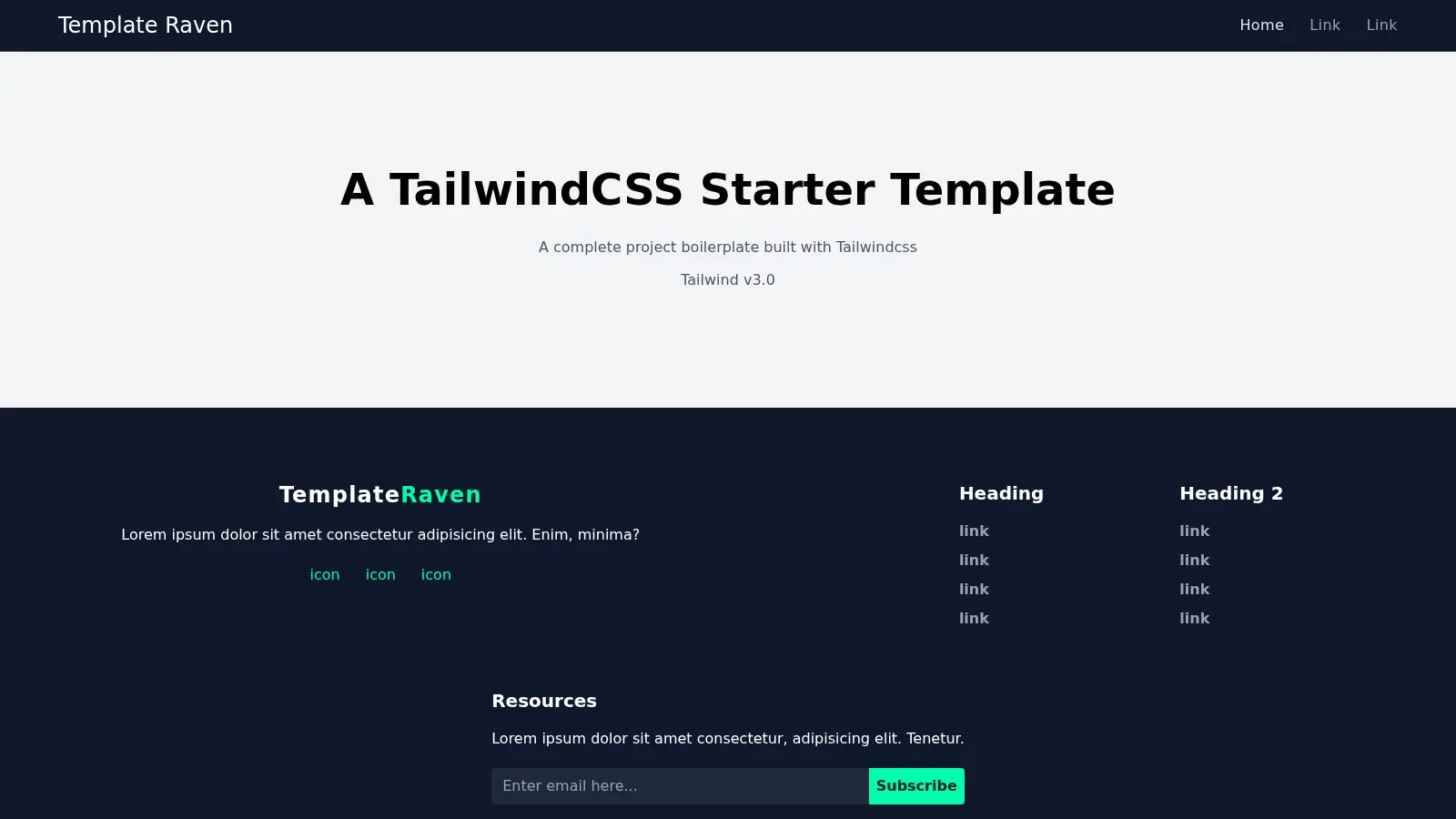 Tailwind Boilerplate 2 screenshot