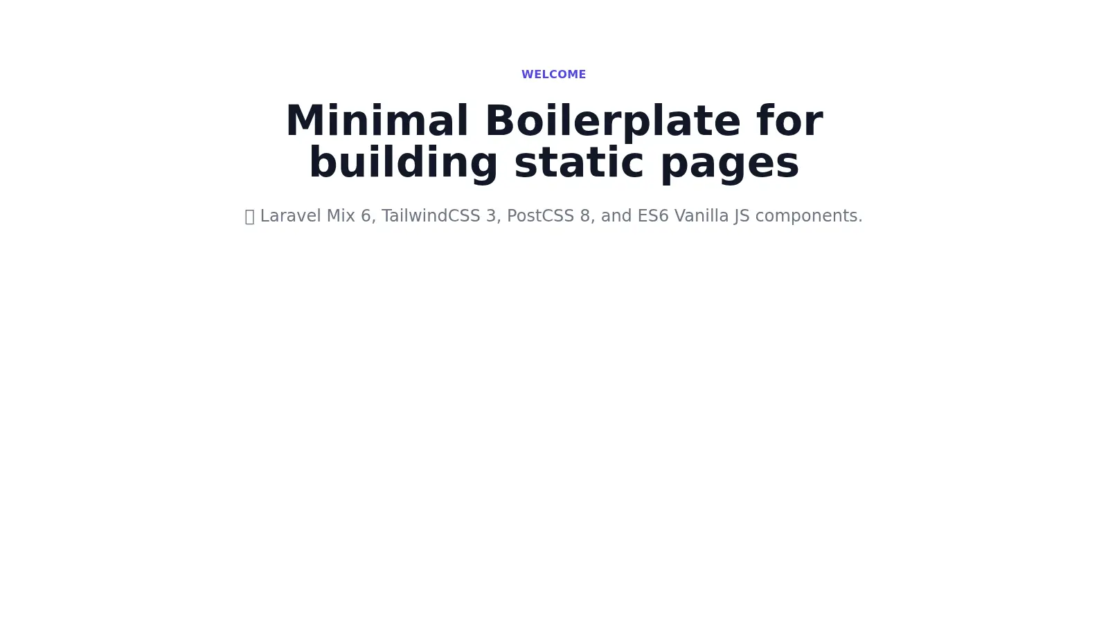 Tailwindcss Starter screenshot