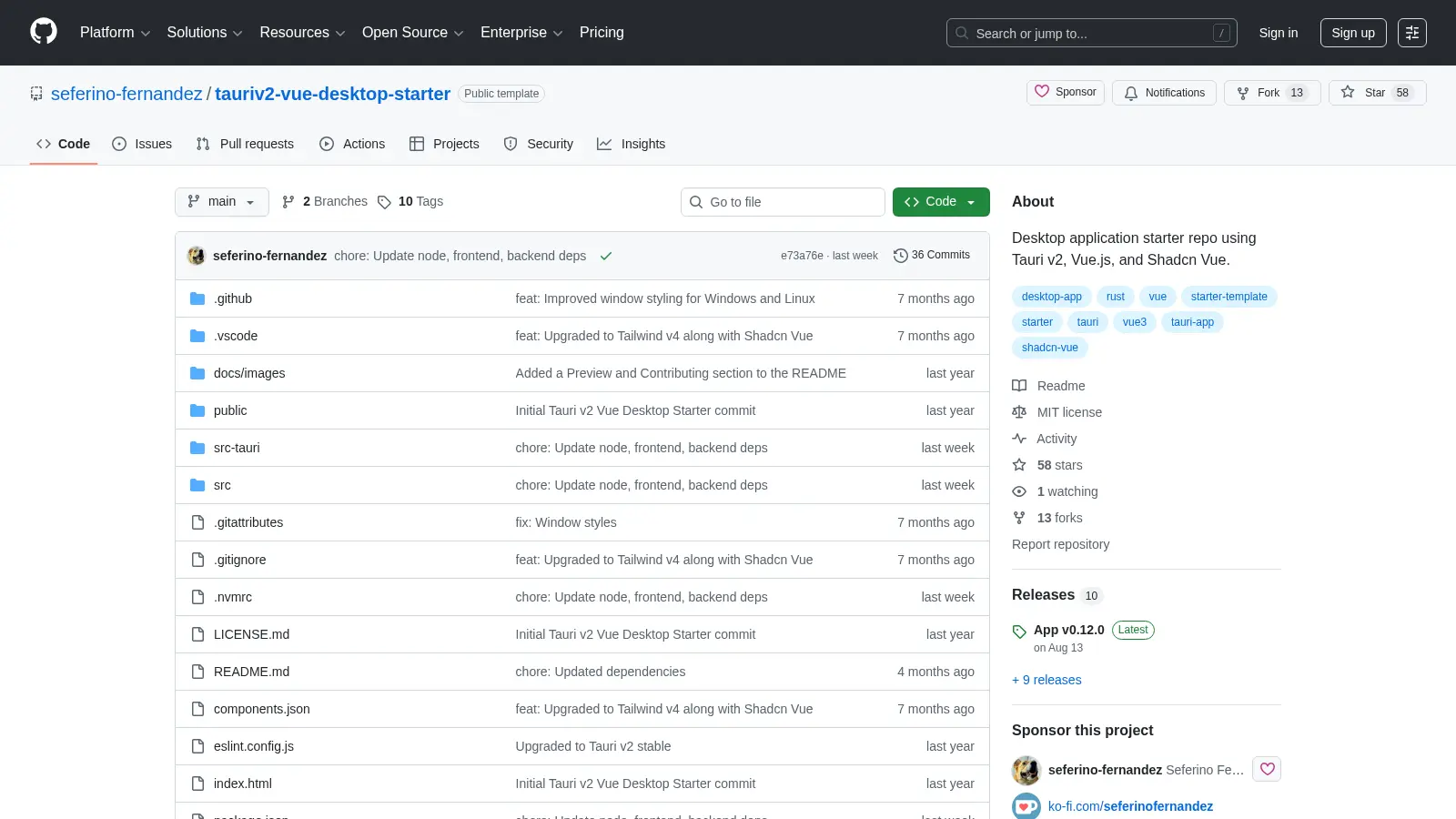 Tauriv2 Vue Desktop Starter screenshot