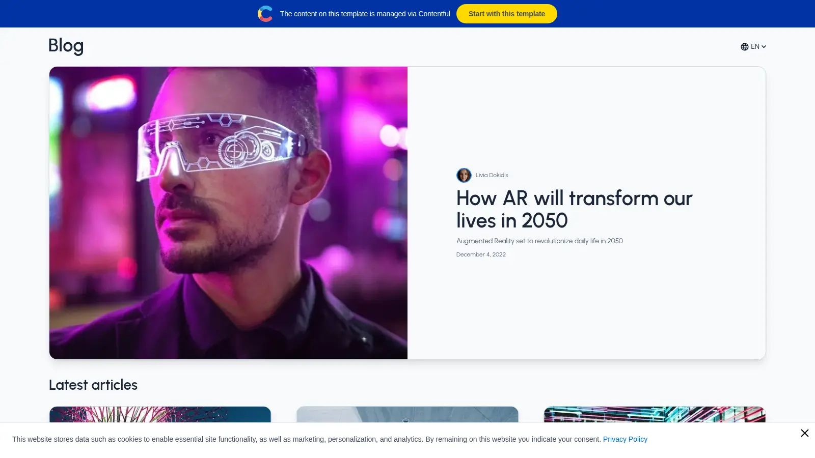 Template Blog Webapp Nextjs screenshot