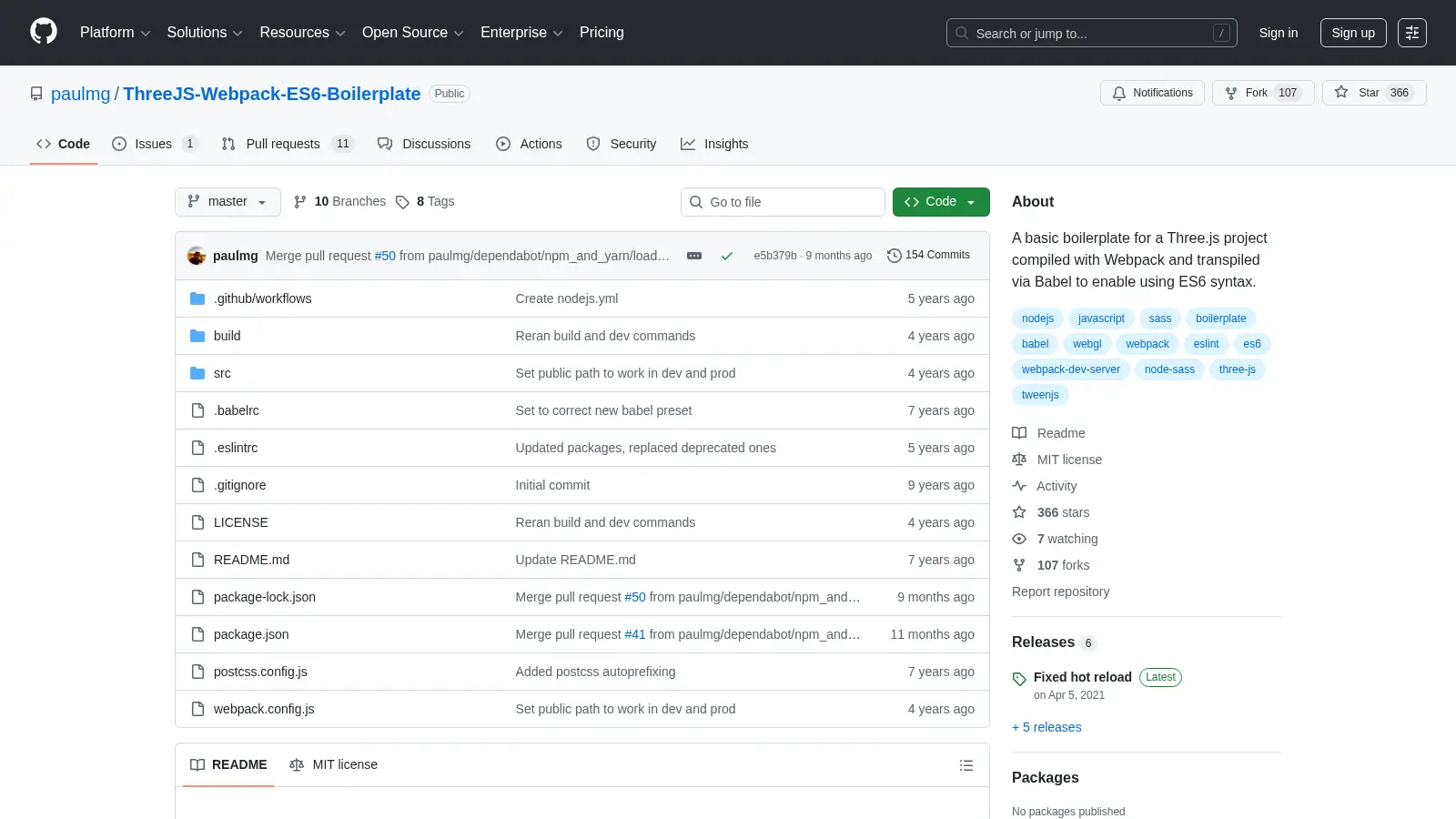 Threejs Webpack Es6 Boilerplate screenshot