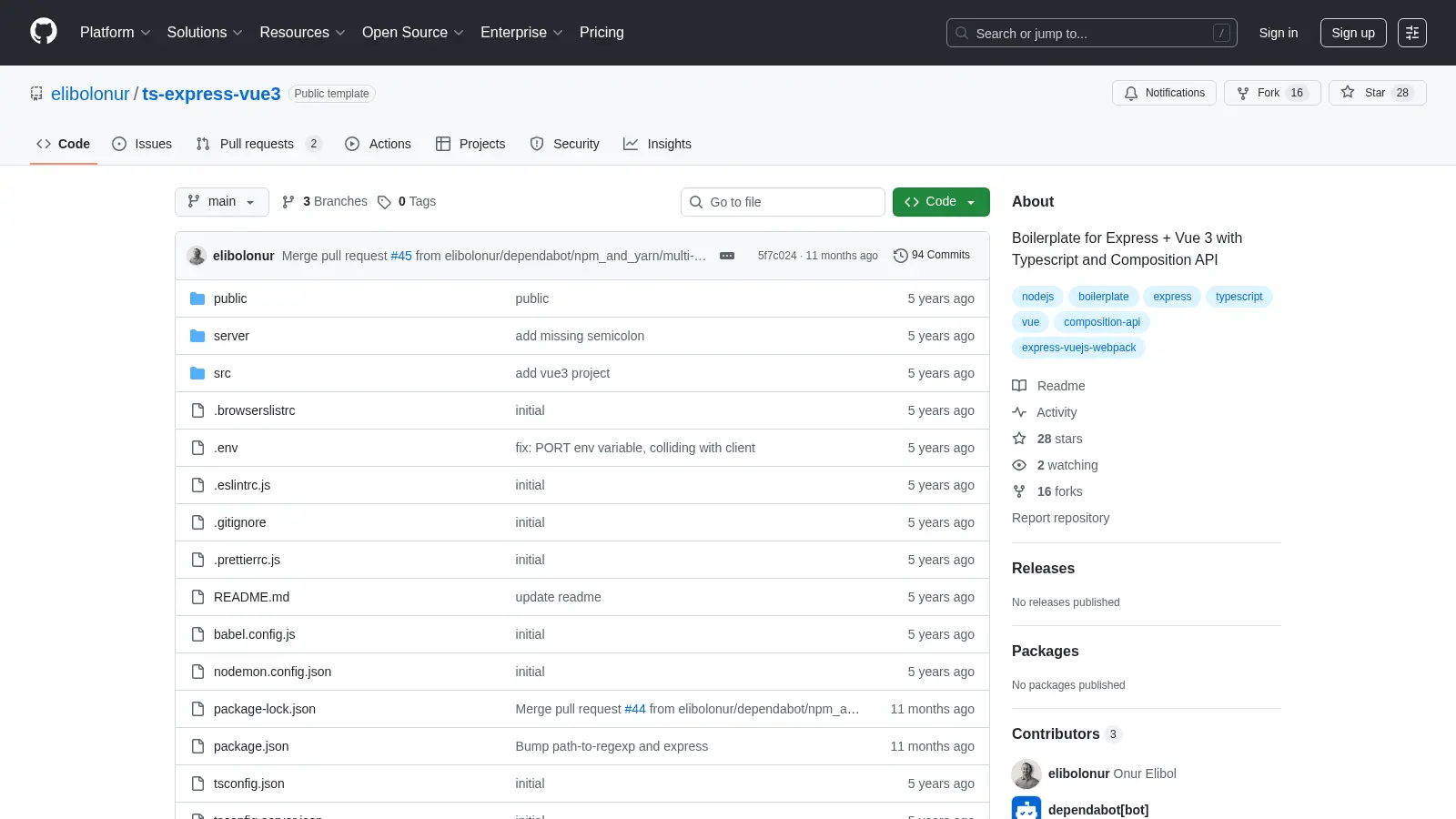 Ts Express Vue3 screenshot