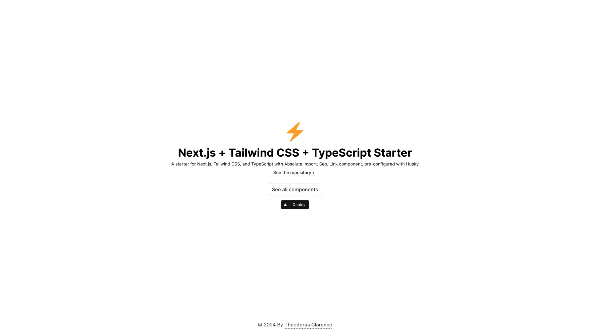 Ts Nextjs Tailwind Starter screenshot