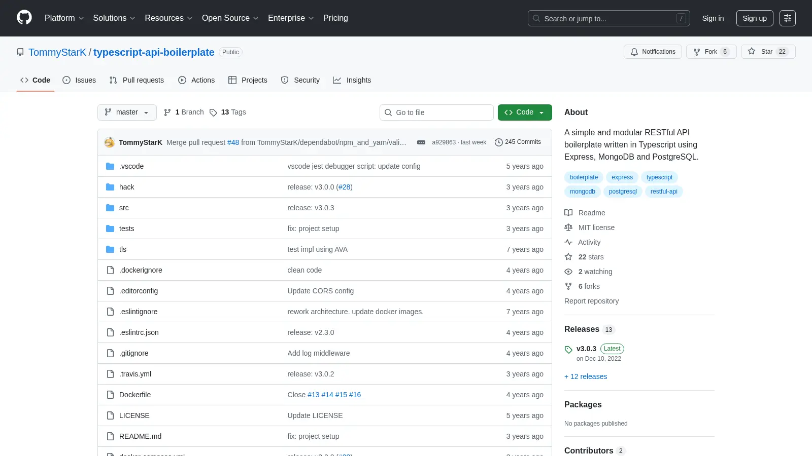Typescript Api Boilerplate screenshot