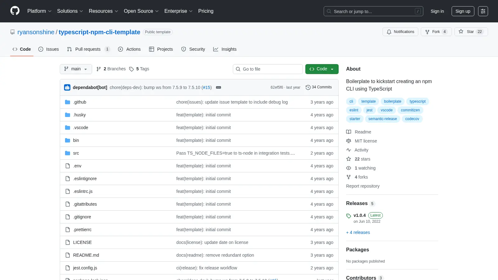 Typescript Npm Cli Template screenshot