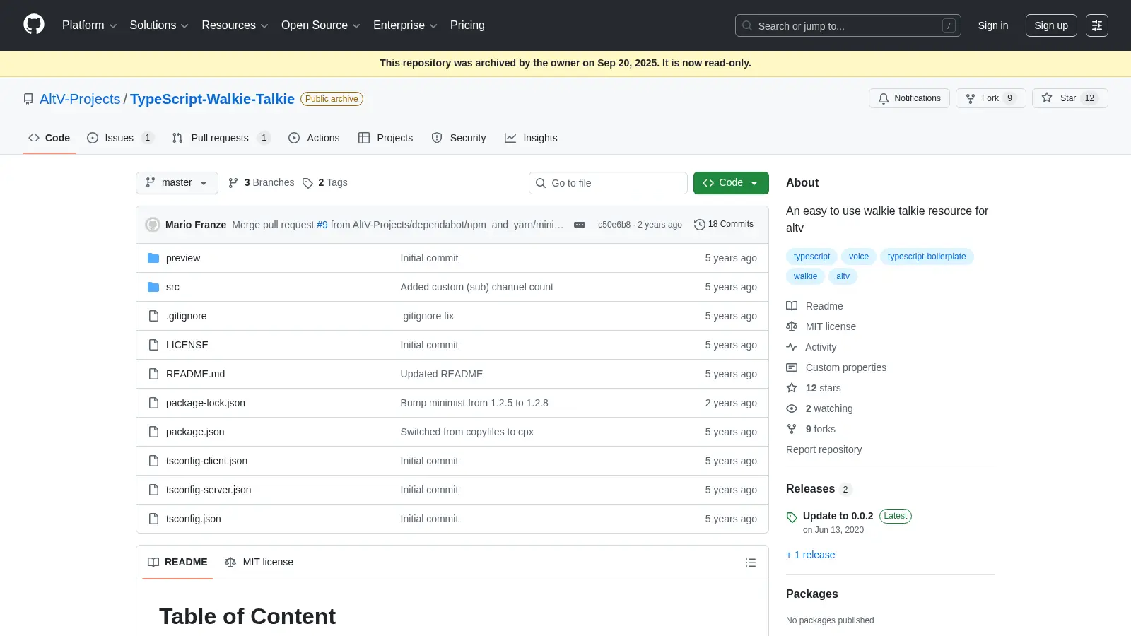 Typescript Walkie Talkie screenshot