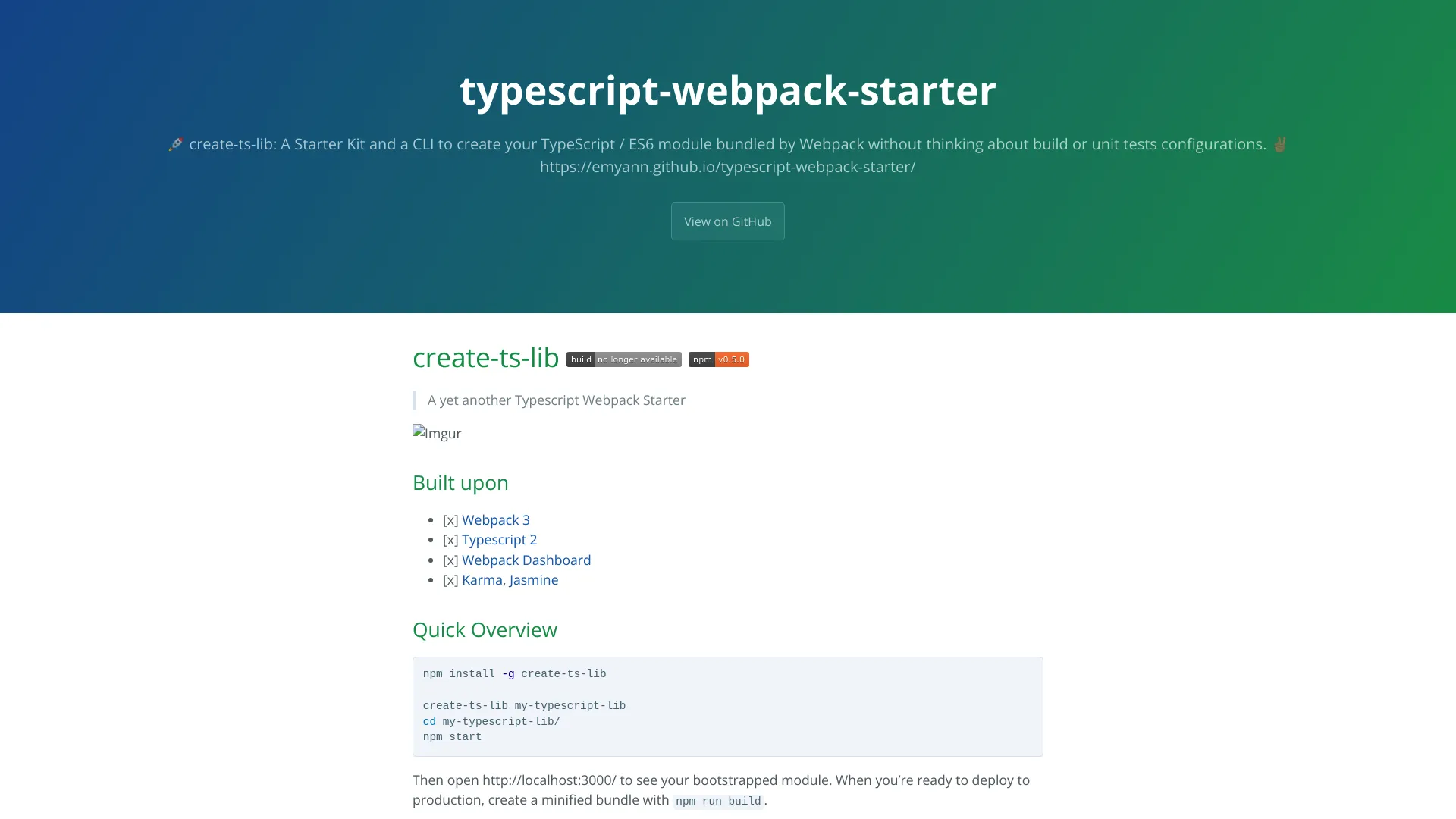Typescript Webpack Starter screenshot