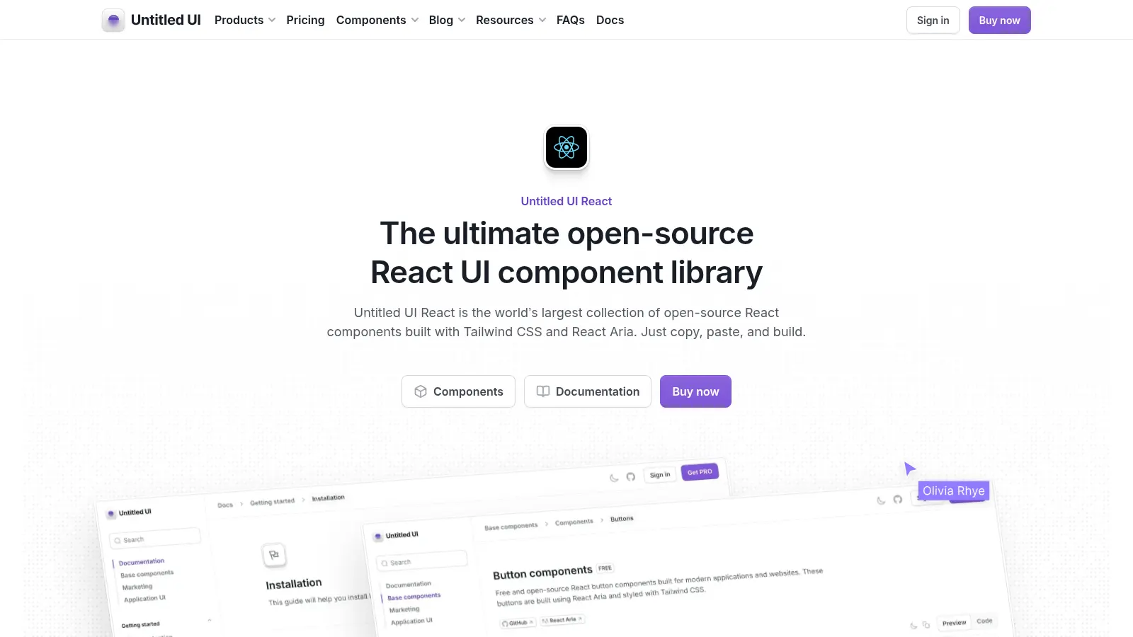 Untitledui Nextjs Starter Kit screenshot