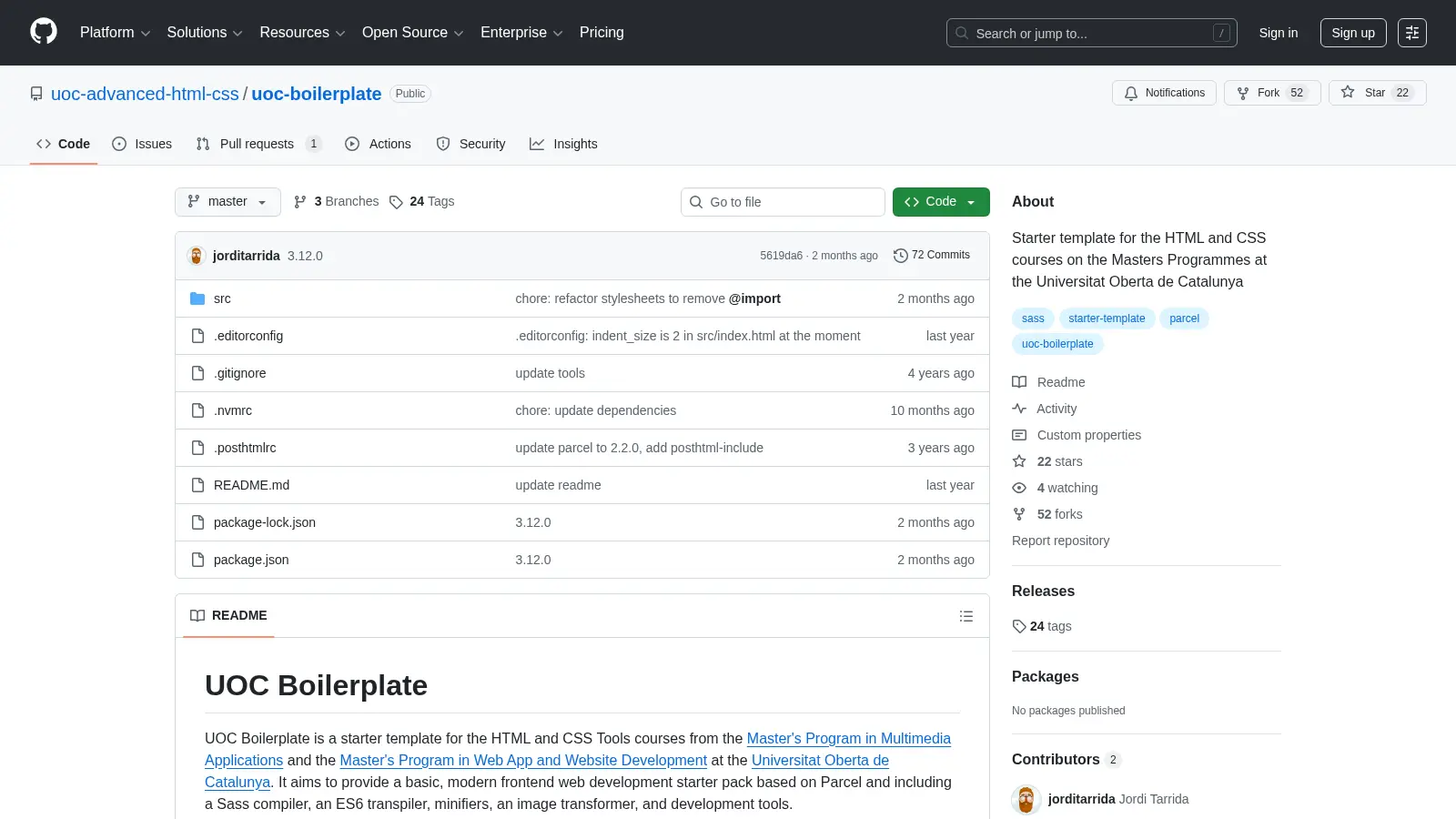 Uoc Boilerplate screenshot