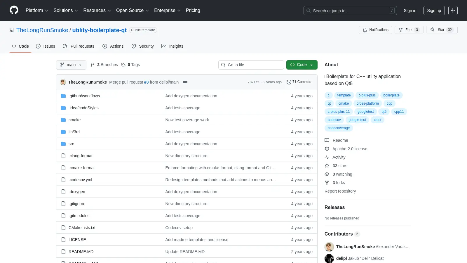 Utility Boilerplate Qt screenshot