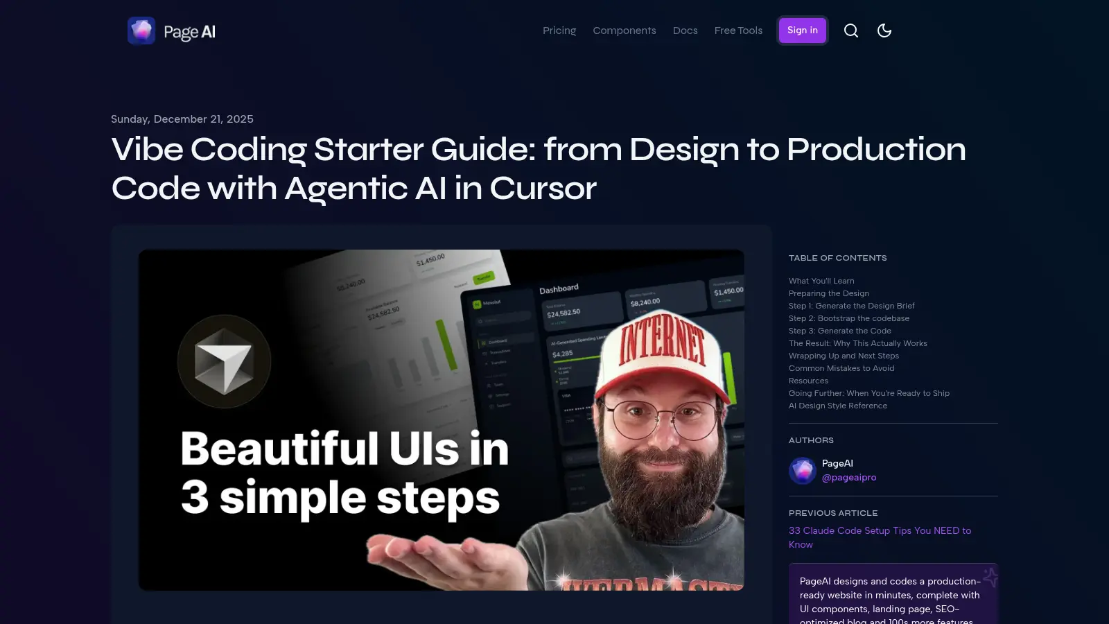 Vibe Coding Starter screenshot