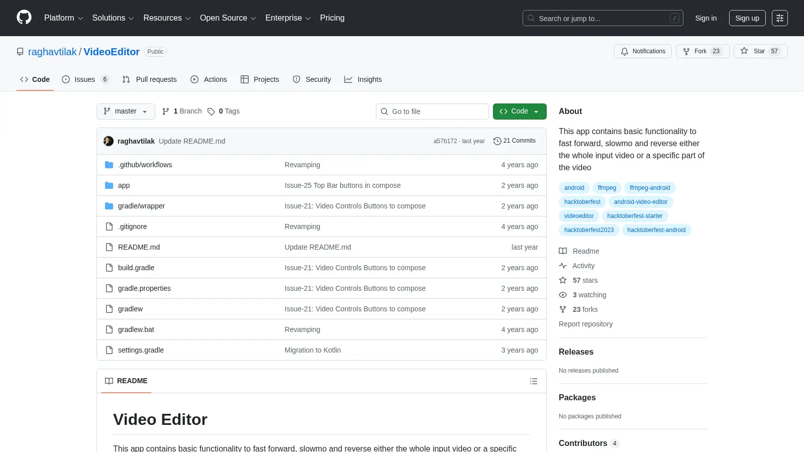 Videoeditor screenshot