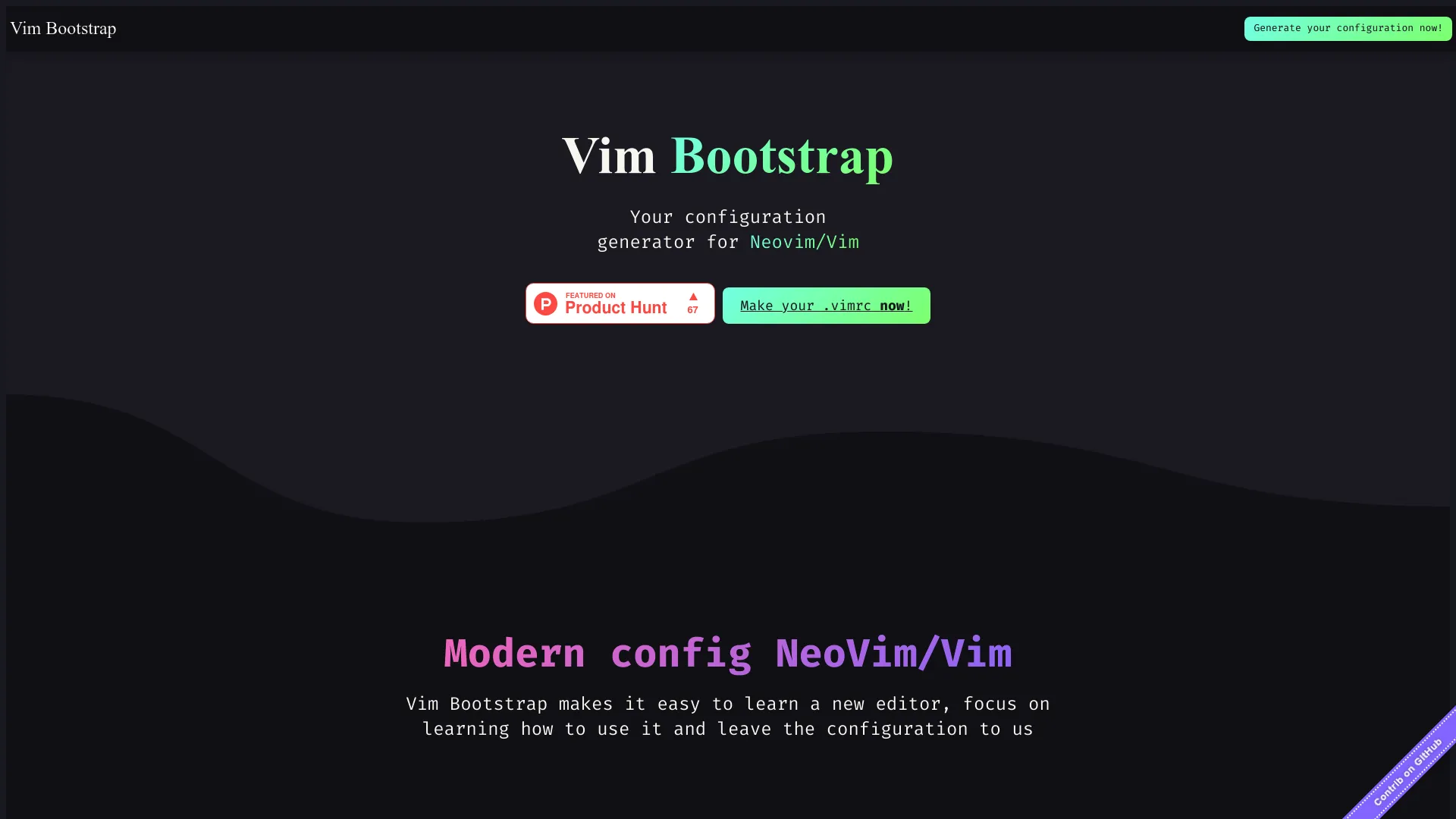 Vim Bootstrap screenshot