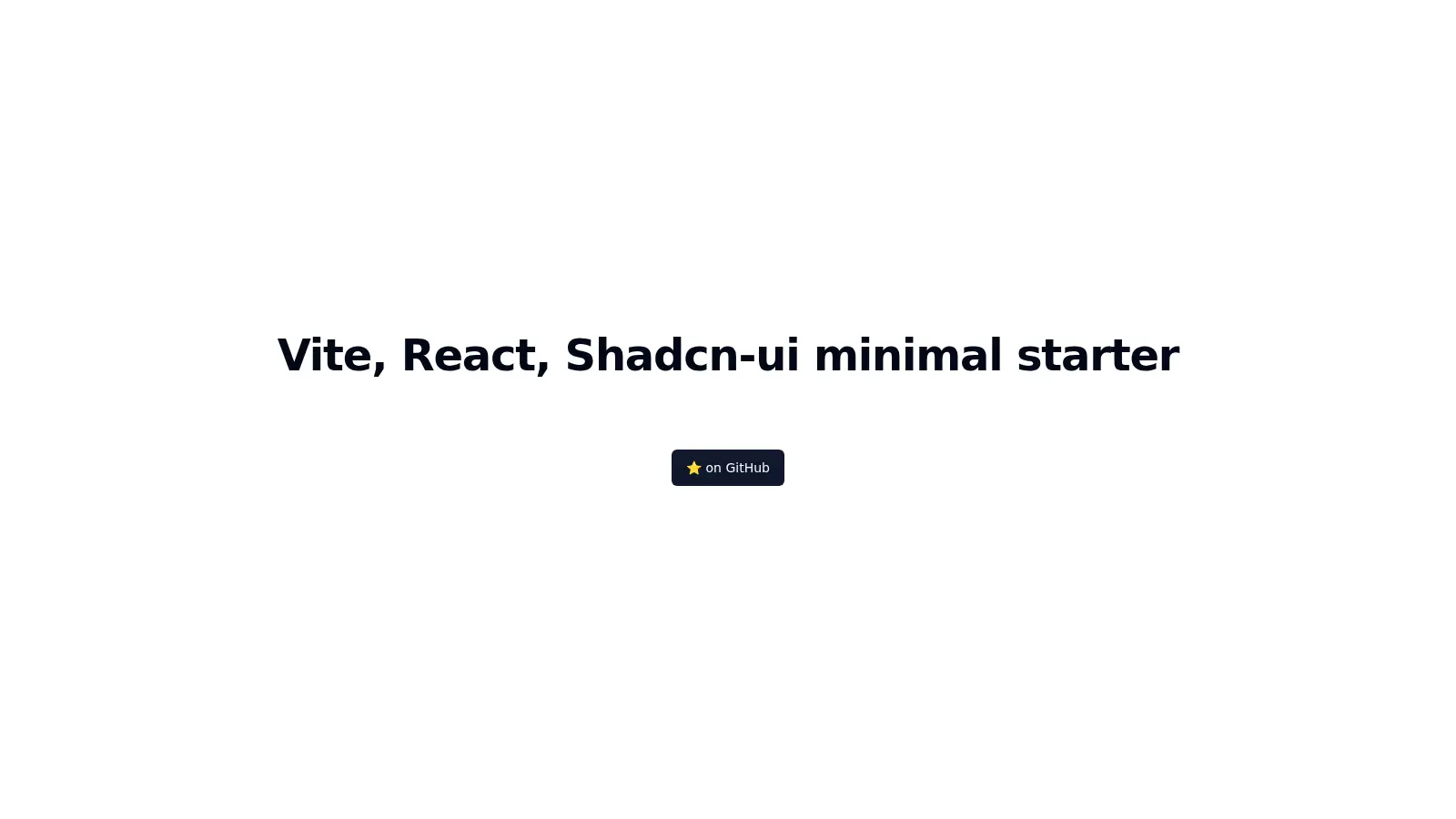 Vite React Tailwind Starter 2 screenshot