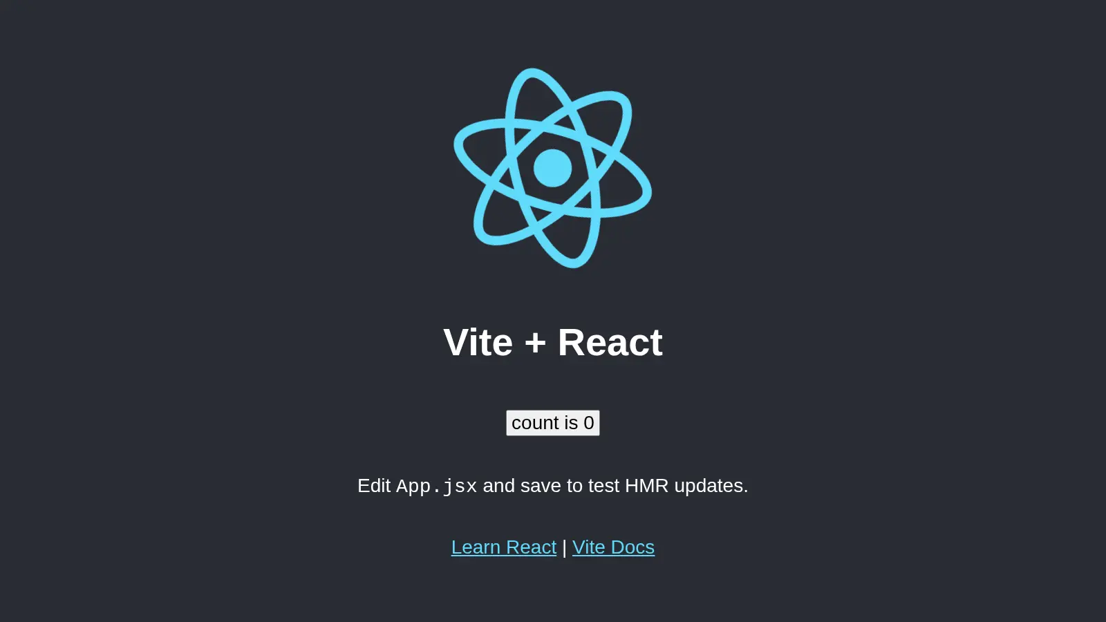Vite Template React screenshot