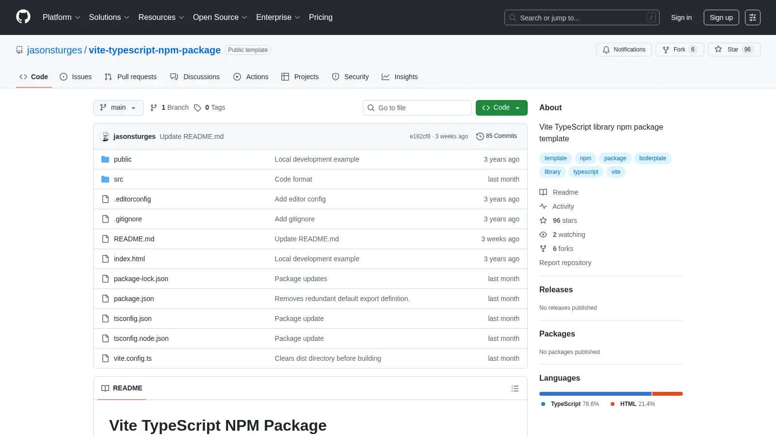 Vite Typescript Npm Package screenshot
