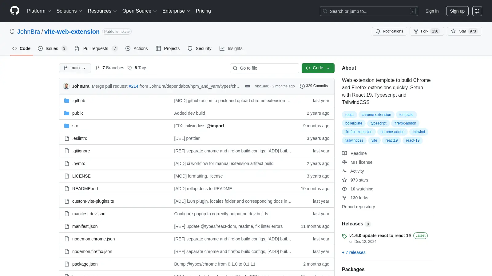 Vite Web Extension screenshot