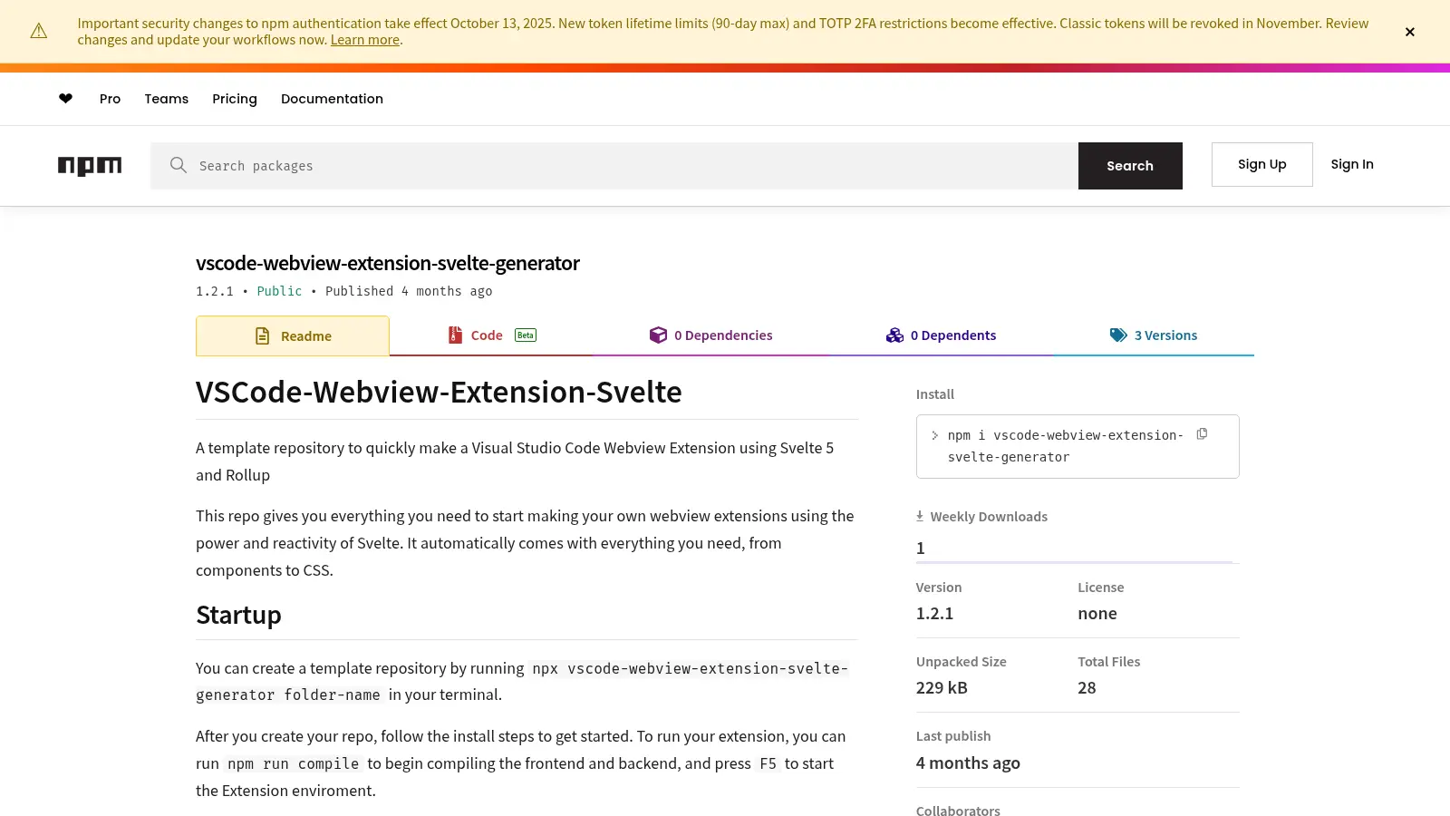 Vscode Webview Extension Svelte screenshot