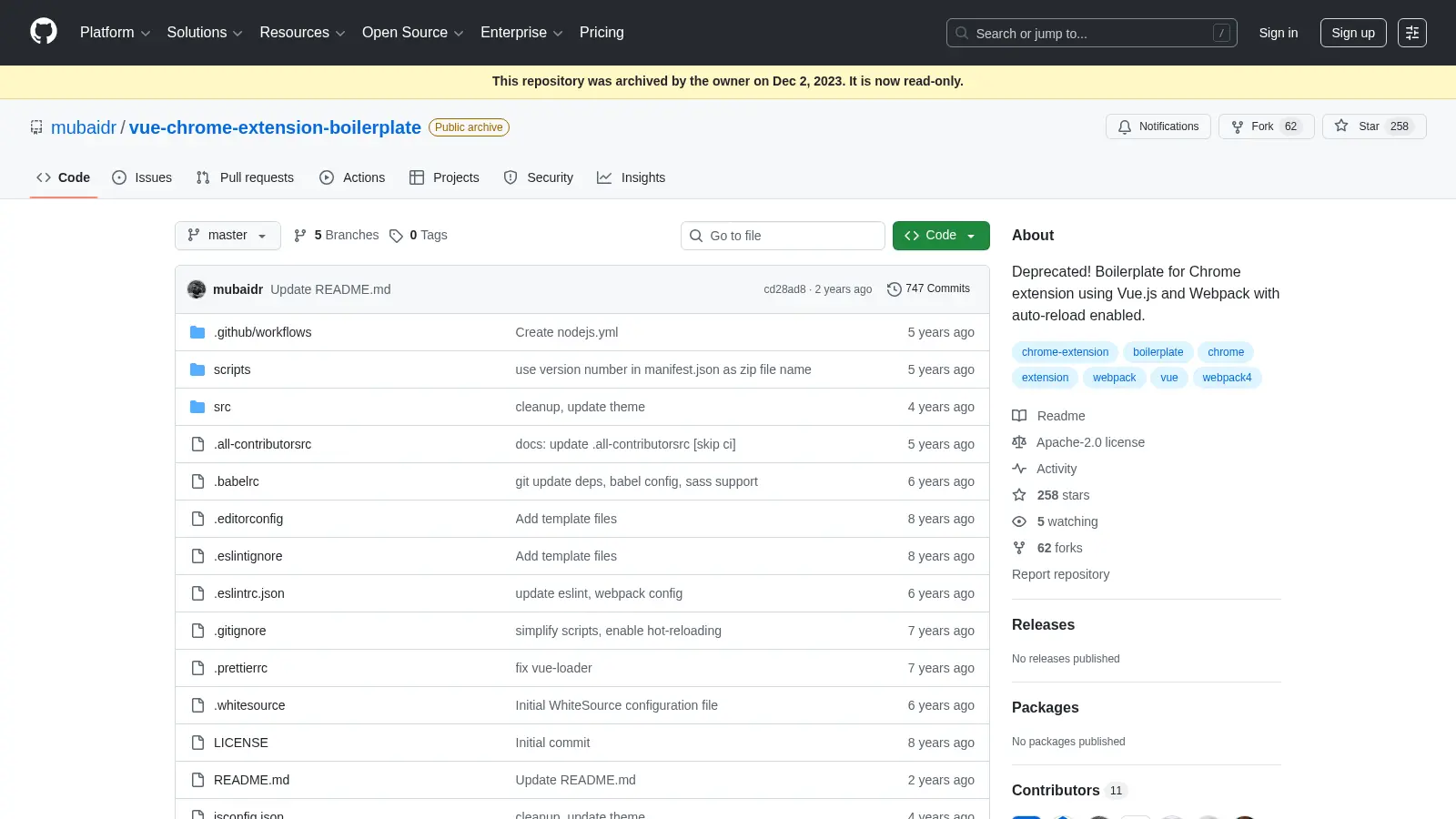 Vue Chrome Extension Boilerplate screenshot