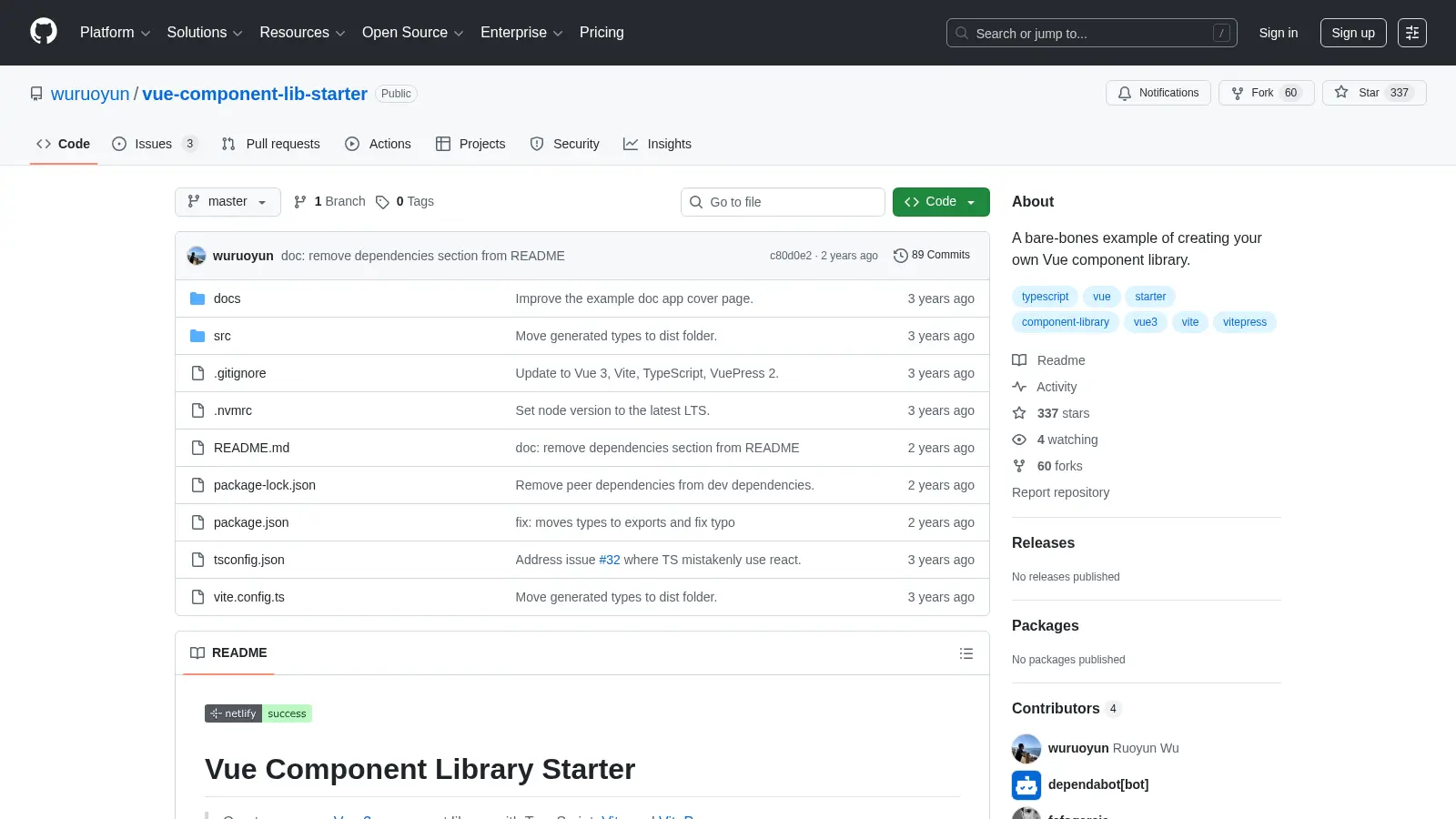 Vue Component Lib Starter screenshot