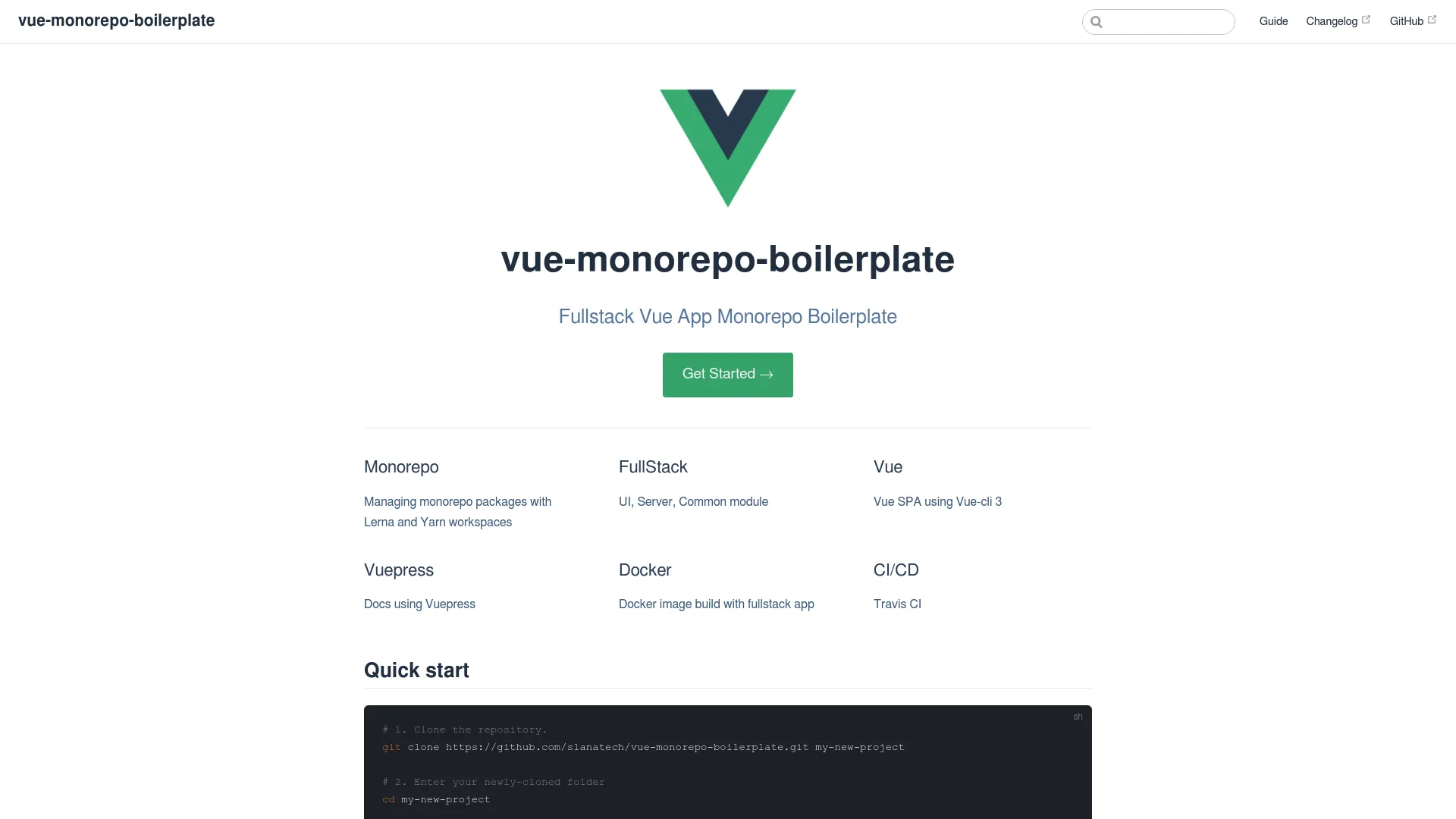 Vue Monorepo Boilerplate screenshot