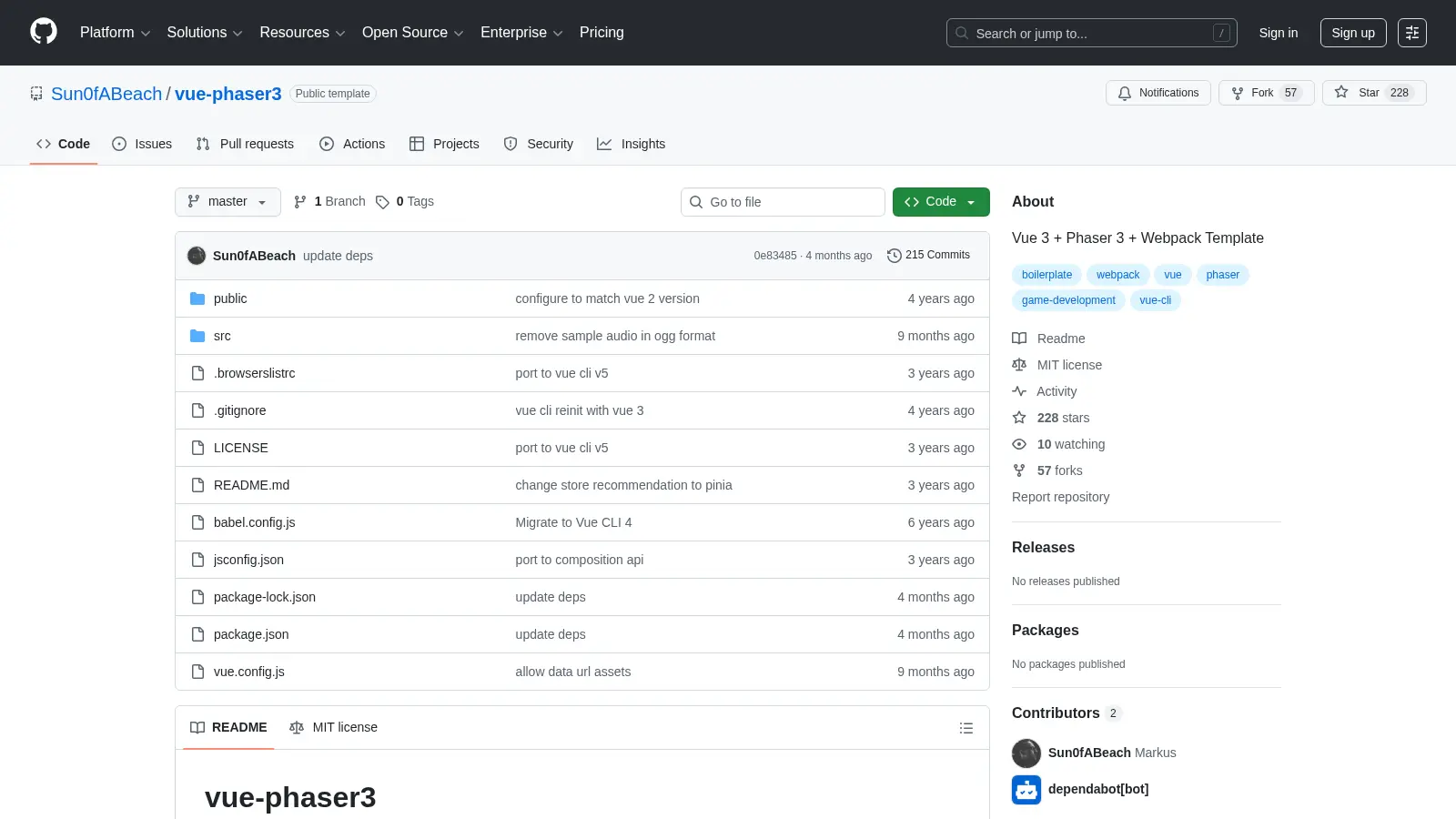 Vue Phaser3 screenshot