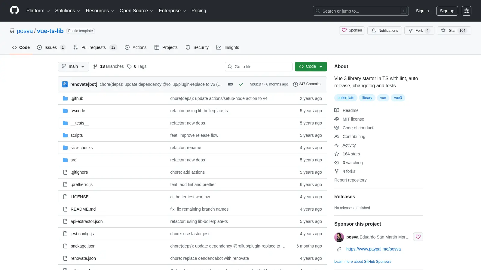 Vue Ts Lib screenshot