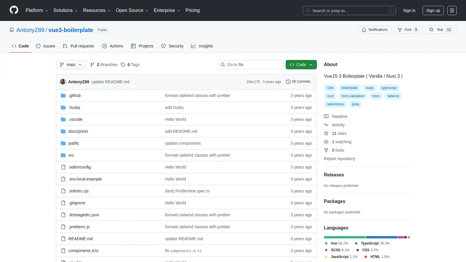 Vue3 Boilerplate 3 screenshot