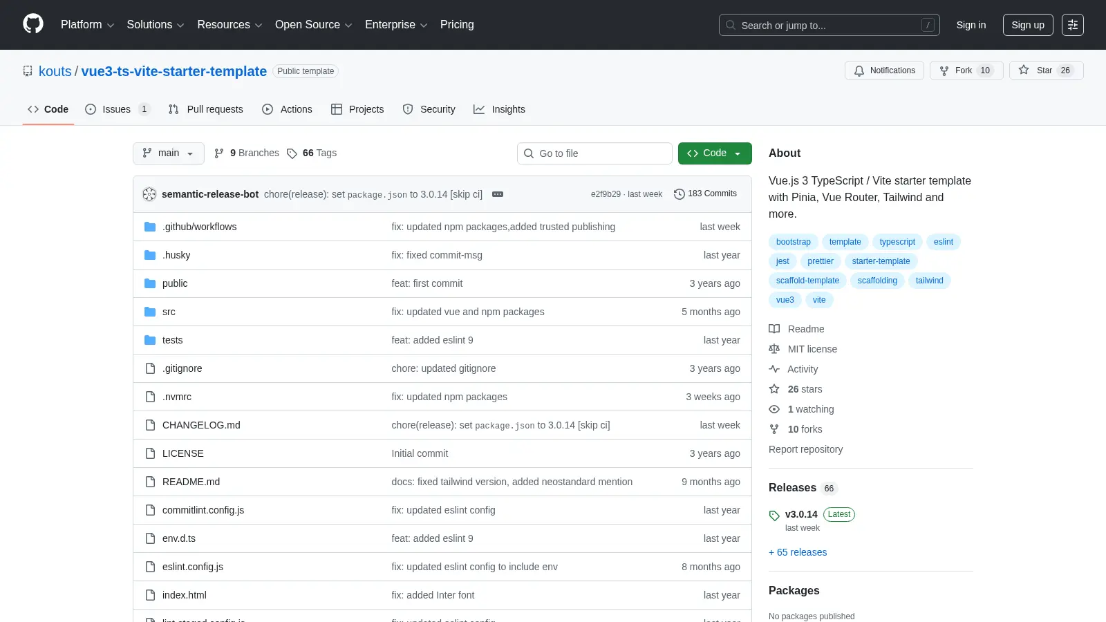 Vue3 Ts Vite Starter Template screenshot