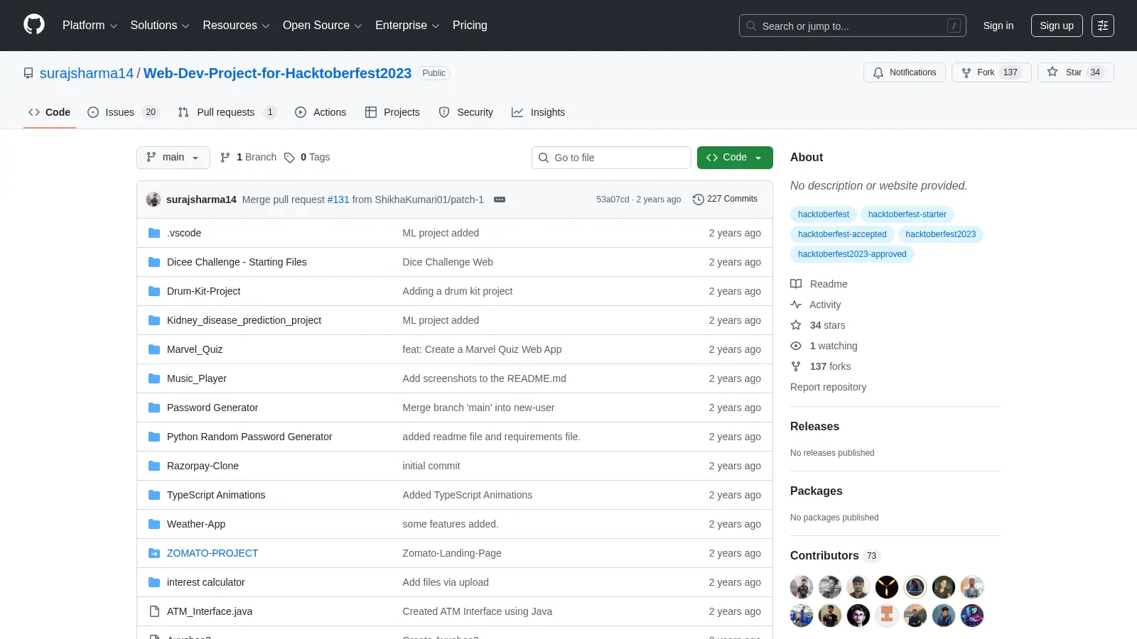 Web Dev Project For Hacktoberfest2023 screenshot