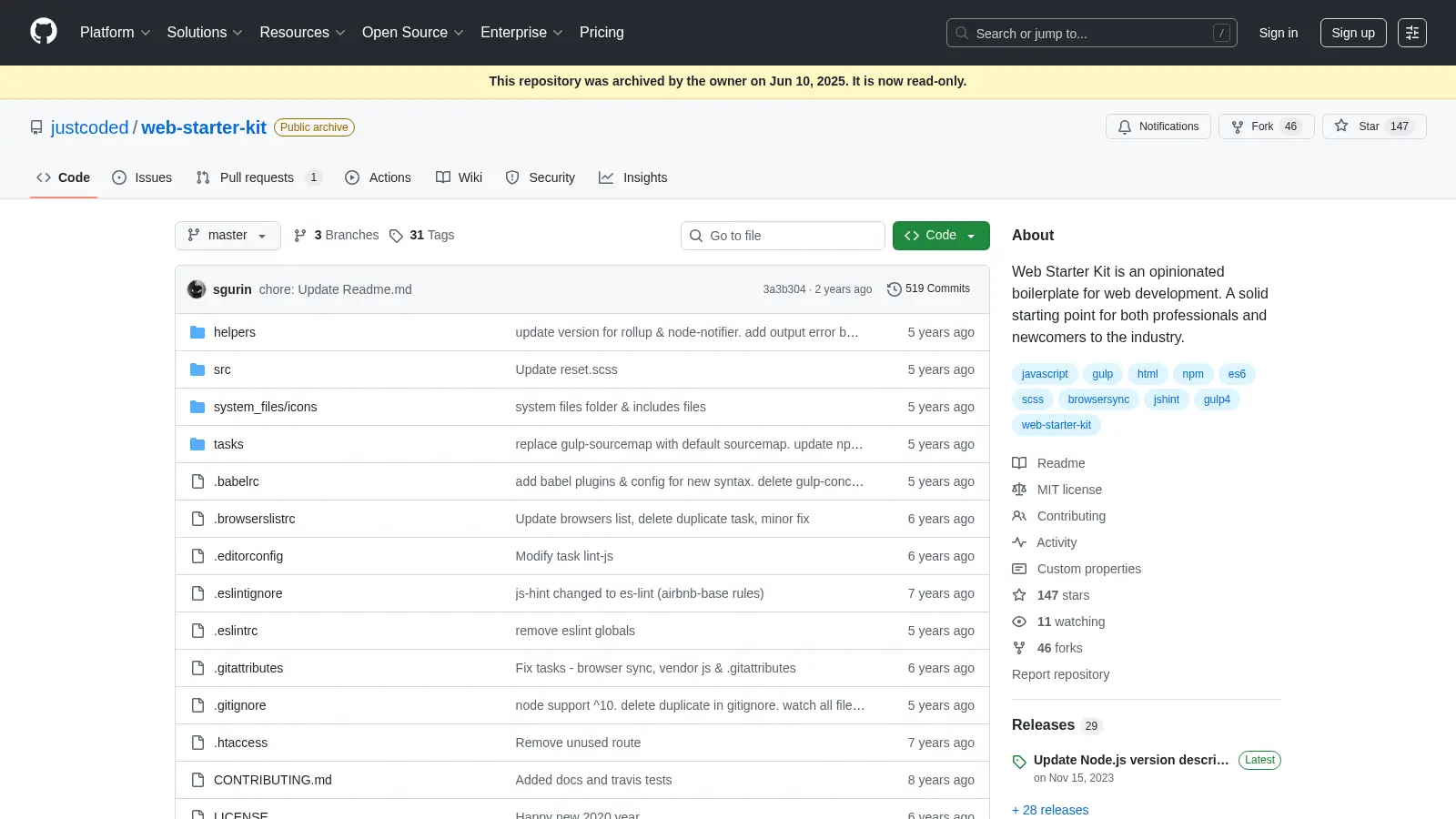 Web Starter Kit screenshot
