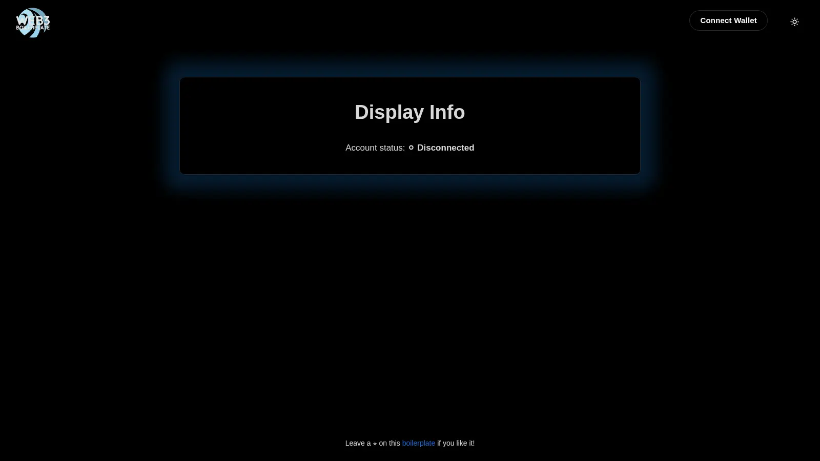 Web3 Boilerplate screenshot