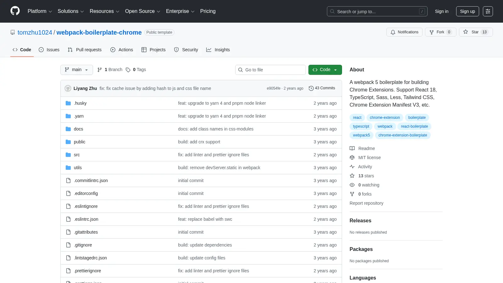 Webpack Boilerplate Chrome screenshot