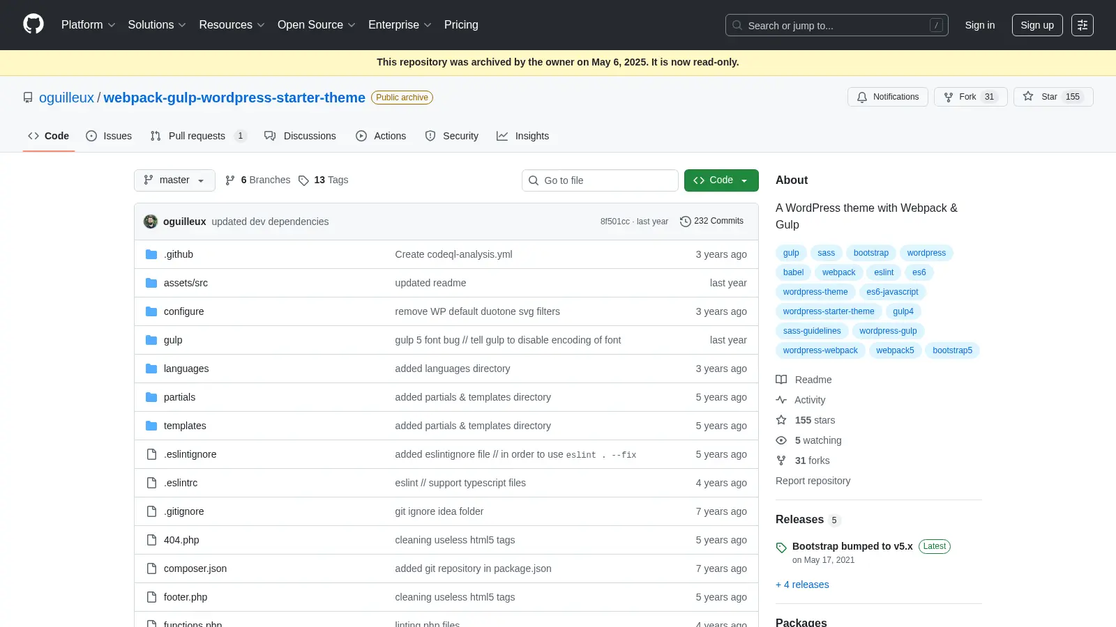 Webpack Gulp Wordpress Starter Theme screenshot
