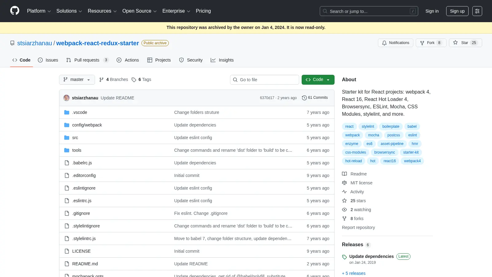 Webpack React Redux Starter screenshot