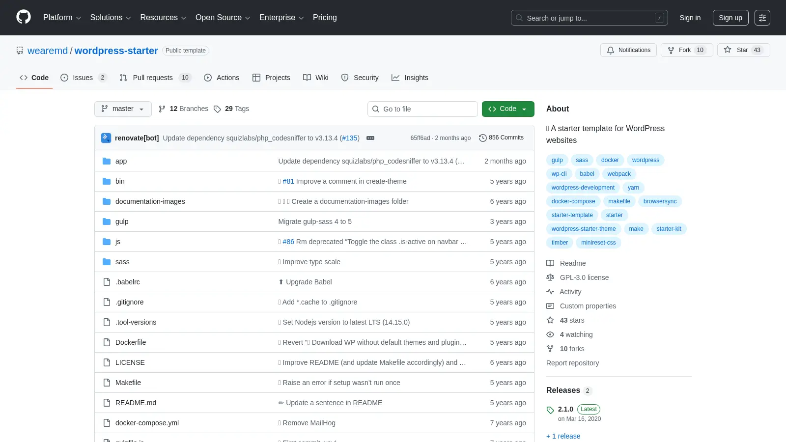 Wordpress Starter screenshot