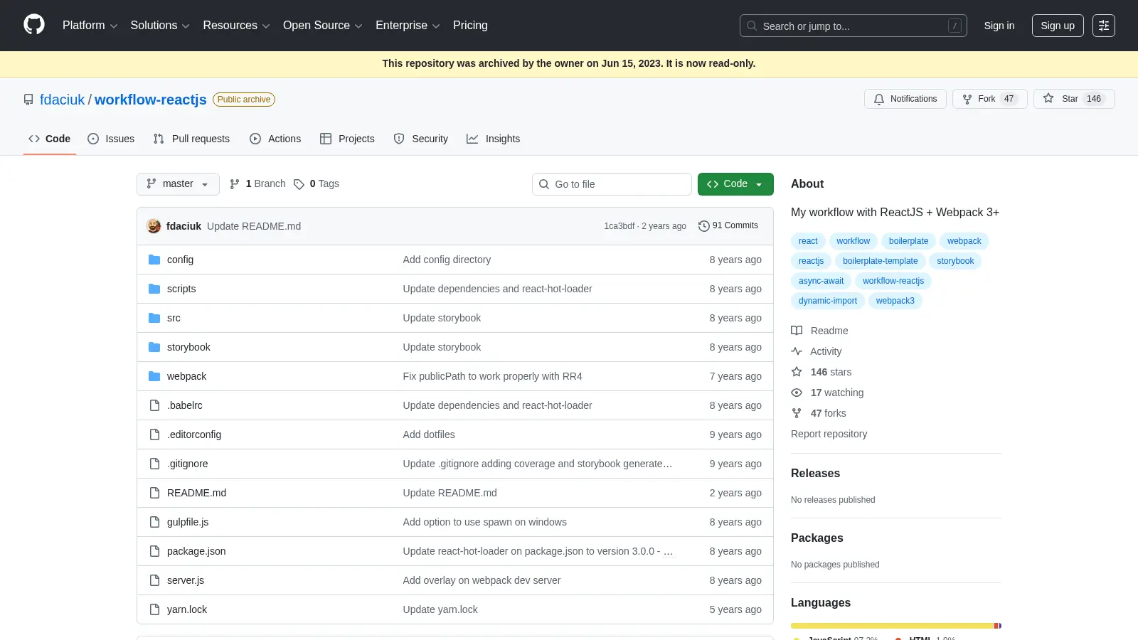 Workflow Reactjs screenshot
