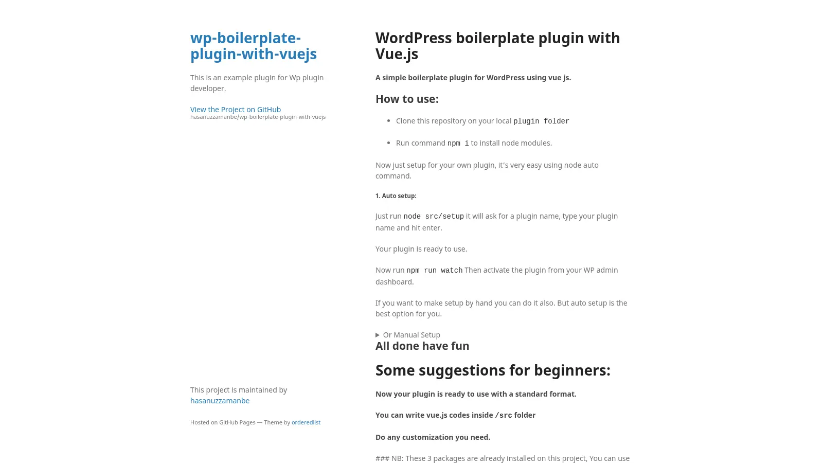 Wp Boilerplate Plugin With Vuejs screenshot