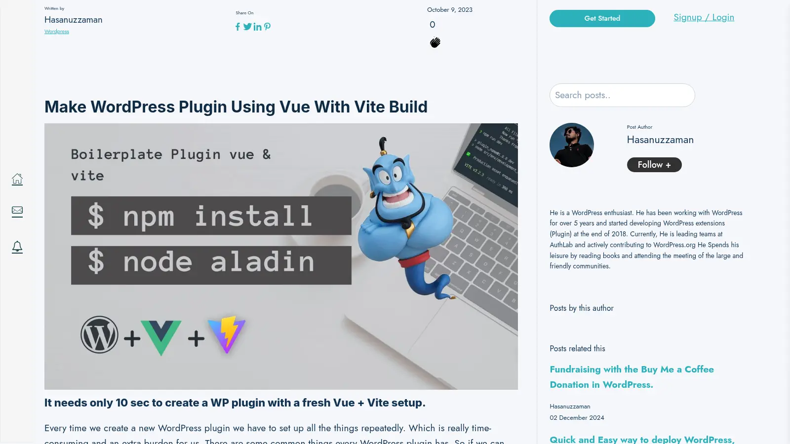 Wp Boilerplate Vue With Vite screenshot